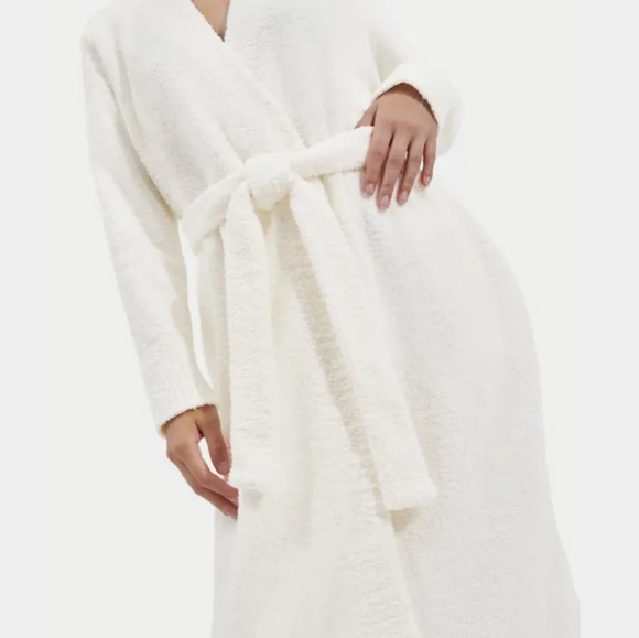 UGG Lenny Cozy Knit Sweater Robe - Cream - Picture 7 of 10